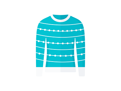 Day 354 - 366 Days of Illustration Challenge - MintSwift christmas christmas jumper clothes clothing digital illustration flat design flat illustration flatdesign illustration illustrations illustrator jumper mintswift string of lights sweater ugly christmas sweater ugly sweater vector vector illustration xmas