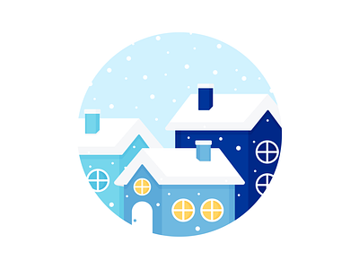 Day 362 - 366 Days of Illustration Challenge - MintSwift christmas christmas town christmas village city digital illustration flat design flat illustration flatdesign house houses illustration illustrations illustrator mintswift snow snow covered snow day vector vector illustration xmas