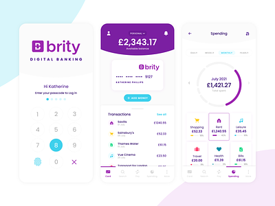 Brity - Digital Banking App- UI/UX Design Case Study - MintSwift