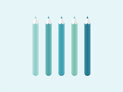 Day 12 - 366 Days of Illustration Challenge - MintSwift colouring book colouring pencils drawing flat design flatdesign icon icon design illustrated illustration illustrations illustrator mintswift pencil vector