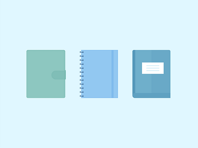 Day 19 - 366 Days of Illustration Challenge - MintSwift book books flat design flatdesign icon icon design illustrated illustration illustrations illustrator mintswift notebook notes vector