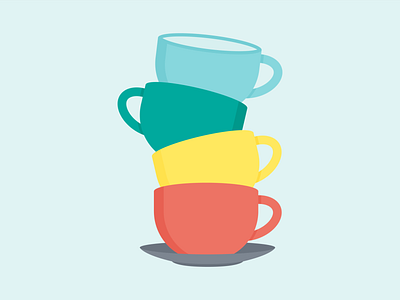 Day 32 - 366 Days of Illustration Challenge - MintSwift art cup cups digital illustration digitalart flat flat design flat illustration flatdesign illustration illustrations illustrator loose leaf tea mintswift mug saucer teacup vector