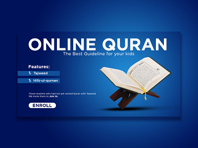 Online Quran Teaching Social Media Post Design