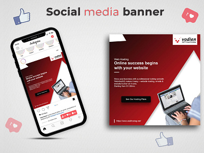 Vodien - Social Media Kit - Facebook/Instagram Post Image design facebook facebook ad facebook banner facebook post instagram instagram banner rizwanagraph360 rizwanahmed rizwangraph social media design social media kit