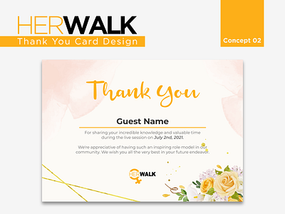 Thank You Card Design 02- Fb Page Post Image - Her walk 3d animation branding design graphic design illustration instagram ad banner logo motion graphics rizwanagraph360 rizwanahmed rizwangraph social media design thank you card thank you card design ui