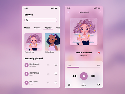 Daily UI #009 - Aesthetic music player