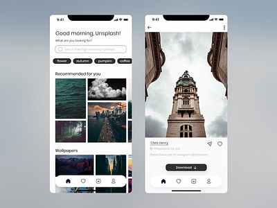 Daily UI #010 - Social share 010 app appdesign challenge dailyui dailyuichallenge figma illustration interface mobile unsplash