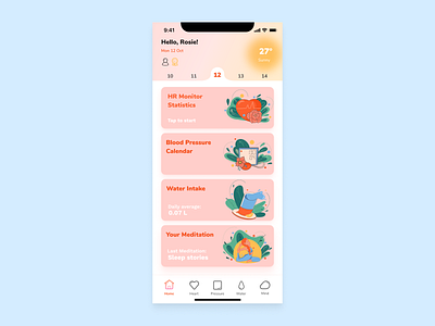 Health monitor app exploration