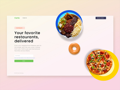 Food Delivery Homepage banking branding delivery illustration ui
