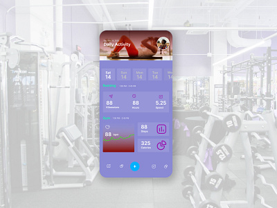 Fitness App Concept fitness mobile app tracker ui
