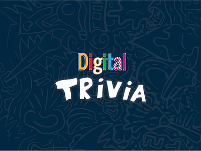 Digital Trivia logo color illustration logo logo design playful trivia