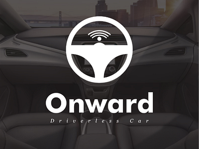 Onward ( Driverless Car Logo ) car dailylogochallange driverless car logodesign