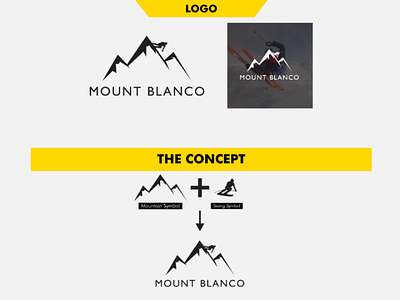 MOUNT BLANCO ( Mountain Ski Logo ) black and white logo dailylogochallange logo logo inspiration mountain ski ski mountain