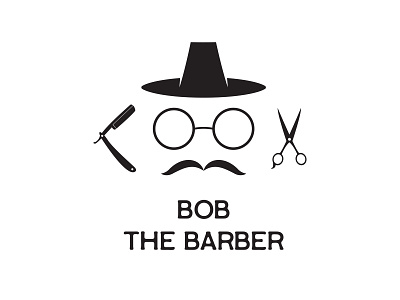 Bob The Barber barber logo barbershop black and white logo dailylogochallange logo logo a day logo designer logo inspiration logodesign modern logo