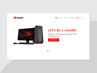 XR SHOP - Gaming WEB UI Design