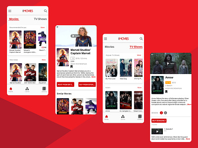 I Movies Mobile App UI