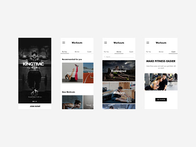Kingtrac - Training App UI app app design application fitness fitness app ios app mobile mobile app mobile app design mobile design mobile ui training training app ui ui ux ui ux design ui design uidesign