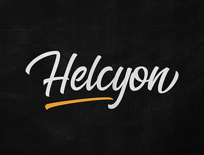 Helcyon logo type design halcyon illustration logo logo a day logo design logo designer logo mark logos logotype script typography vector