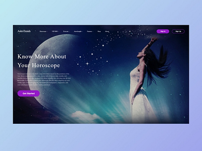 Astro trends - Landing Page app app design application design mobile app design mobile ui ui ui ux ui ux design ui design uidesign website website builder website concept website design websites