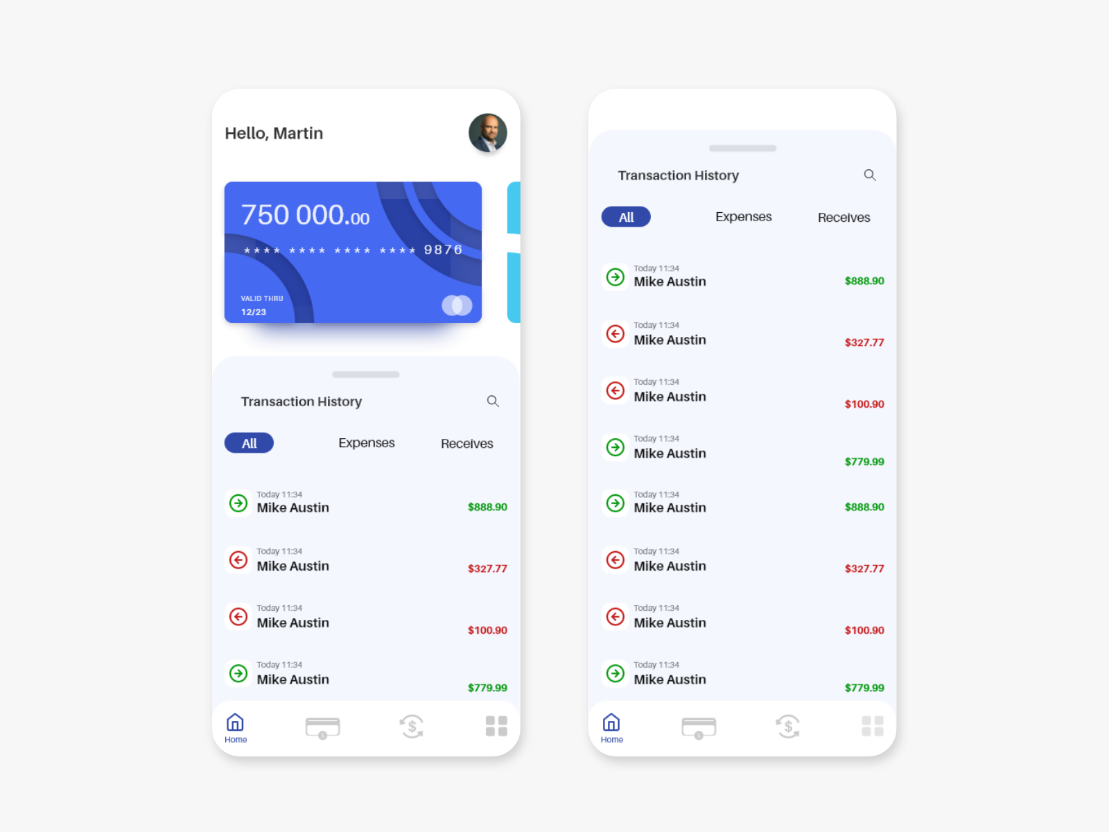 Wallet App by Artha Wirawan on Dribbble