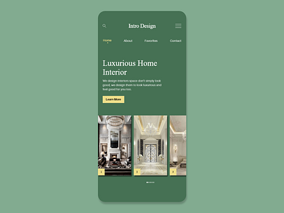 Intro Design - Interior Design Web UI app app design application design mobile mobile app mobile design mobile ui mobileweb ui ui ux ui ux design ui design uidesign uiux web web design webdesign website website design