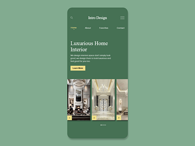 Intro Design - Interior Design Web UI