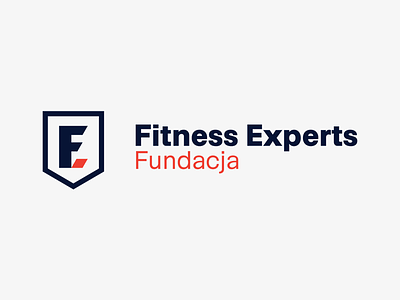 Fitness Experts Foundation — Logo & Construction brandbook branding charity design f letter fitness foundation gym logo minimalism shield support vector