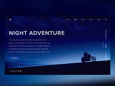 Enjoy The Night - UI Story adventure story ui uiux ux web website webui