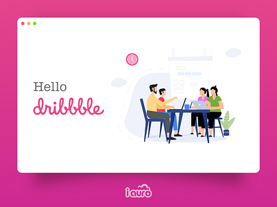 Hello Dribbble 1st shot app design flat hellodribble illustration minimal ui ux vector web website