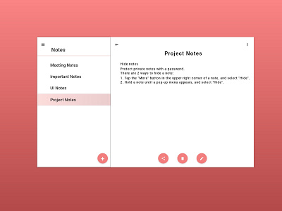 Daily UI 65 Notes Widget