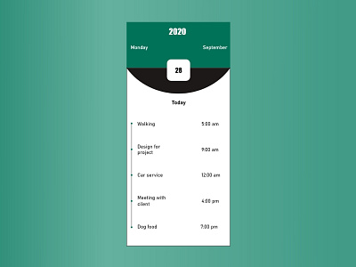 Daily UI 71 Schedule app daily 100 challenge daily ui design ui xd