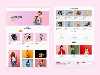 Online Shopping Website branding daily ui design ui xd