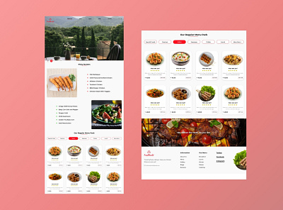 Restaurant Landing Page app branding daily ui design ui xd