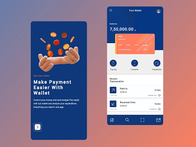 Mobile Payment App app branding daily ui design ui xd