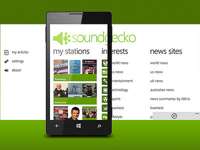 SoundGecko for Windows Phone v2 app metro microsoft mobile phone soundgecko windows wp8