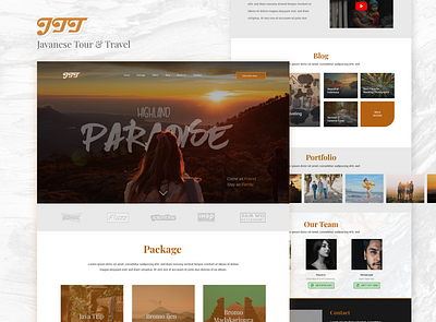 Tour And Travel Website Landing Page agency branding design holiday indonesia jtt tour website travel website ui uidesign ux uxdesign weekend