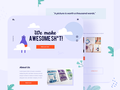 Animation Studio Landing Page agency bgnstd branding design illustration landingpage studio typography uxdesign vector web website