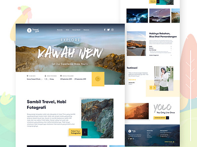 Kawah Ijen Travel Agency agency banyuwangi bondowoso indonesia kawah ijen landingpage ui ui ux ui design website