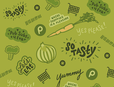 Publix 4eva branding design graphic design grocery store branding illustration illustration art illustration design illustrator lettering lettering art logo publix