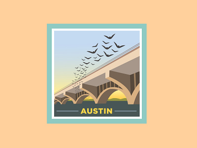 Austin Travel Badge badge design flat graphic design icon illustration logo