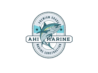 Ahi Marine branding design designer designs graphic design illustraion illustration illustration art illustration design logo design