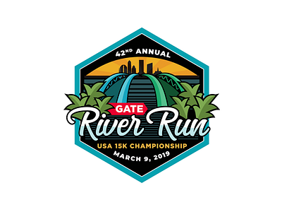 Gate River Run design graphic design illustration illustration art illustrator logo logo design