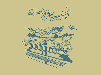 RMNP draw drawing illustration rocky mountains sketching
