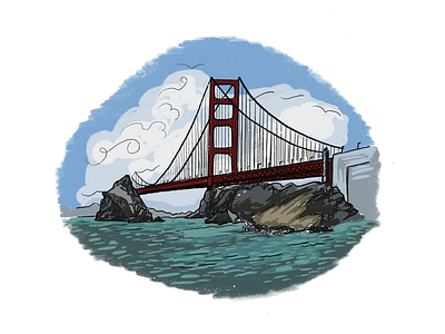 Golden Gate design graphic design illustrating illustrations pro create san francisco travel travel design
