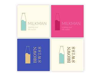 Milkman - Icon Exploration bottle delivery icon invite liquid logo milk package product