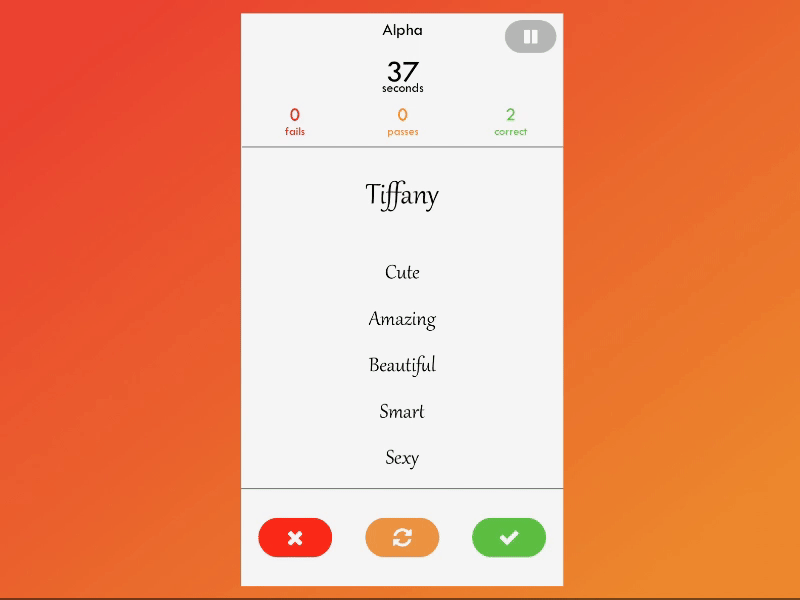 Taboo App Quit Button Animation