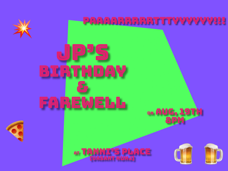 Birthday Invite for House Party