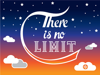 There Is No Limit calligraphy design digital art drawing font illustration sky type typeface typography vector writing