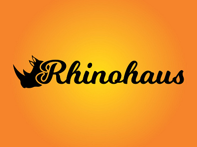 Rhinohaus animals black branding colour identity illustration logo minimal rhino script