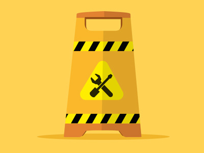 Maintenance Icon WIP design illustration web